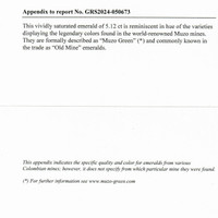 5.12 Ct. Emerald from Colombia Scan Report