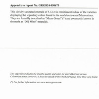 5.12 Ct. Emerald from Colombia Scan Report