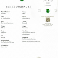 5.12 Ct. Emerald from Colombia Scan Report