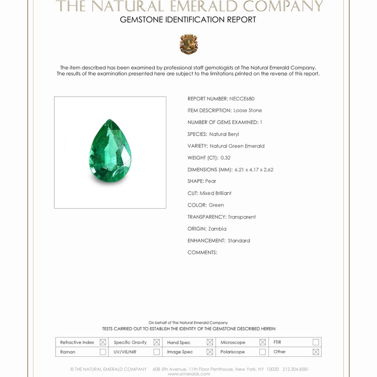 0.32 Ct. Emerald from Zambia