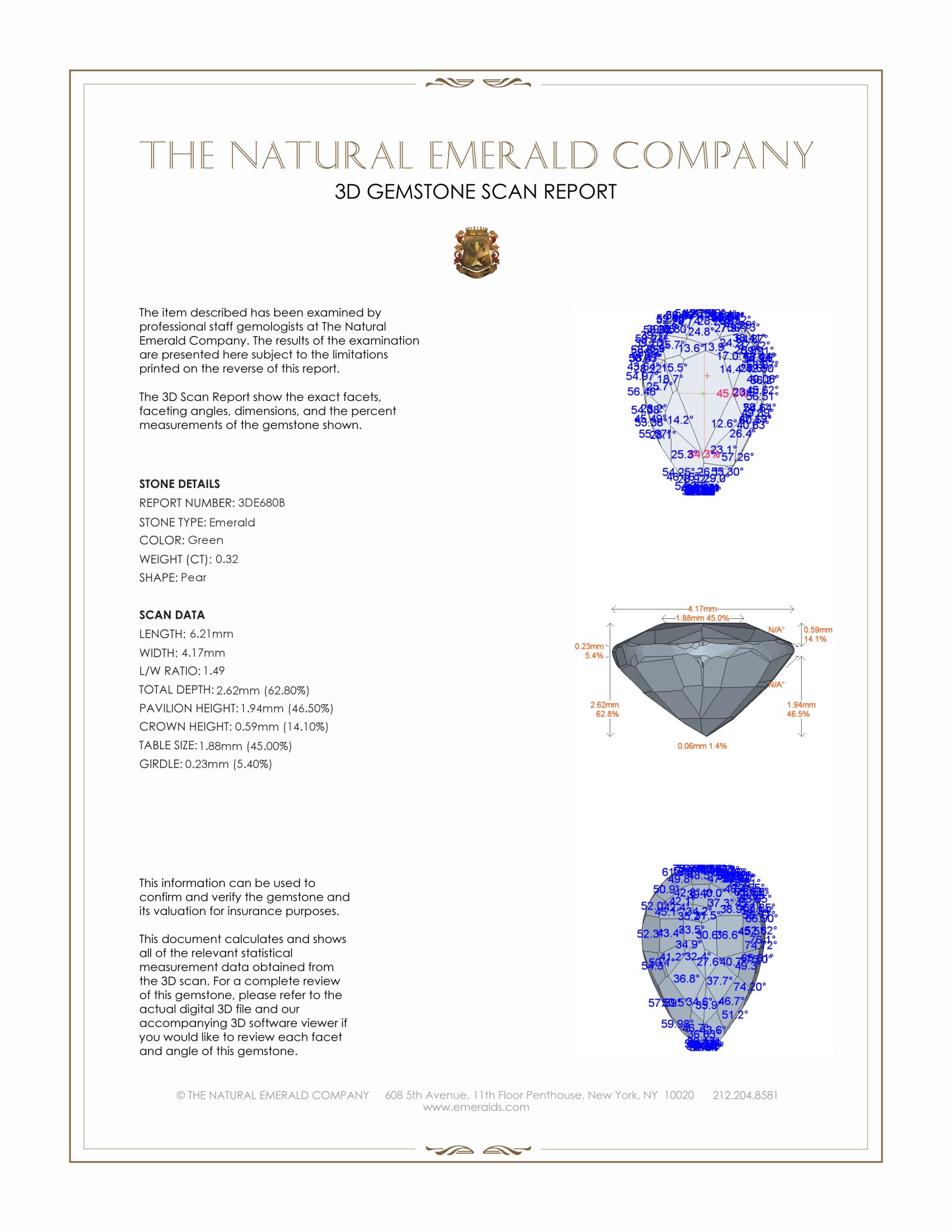 0.32 Ct. Emerald from Zambia