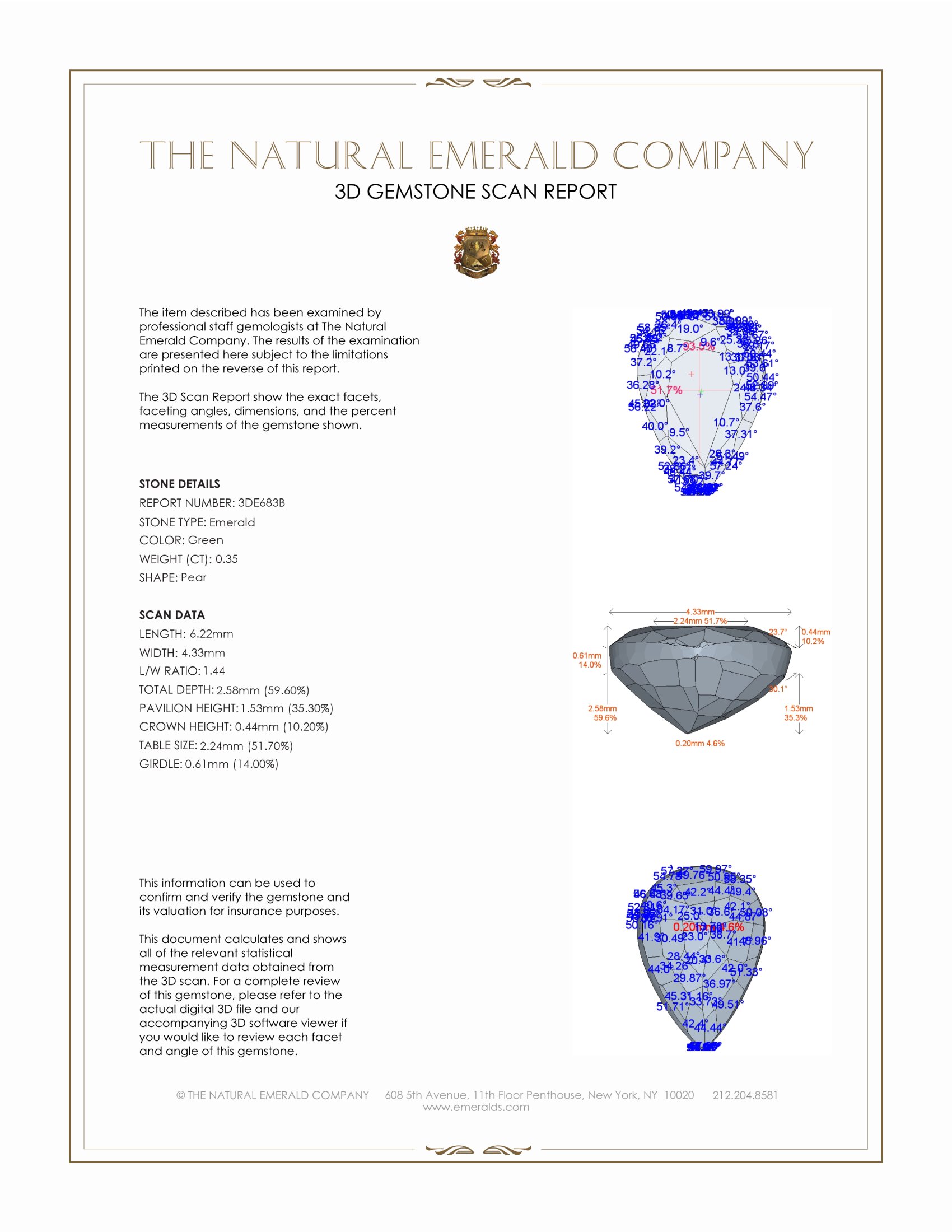 0.35 Ct. Emerald from Zambia