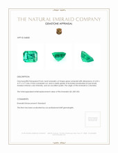 0.66 Ct. Emerald from Colombia Appraisal