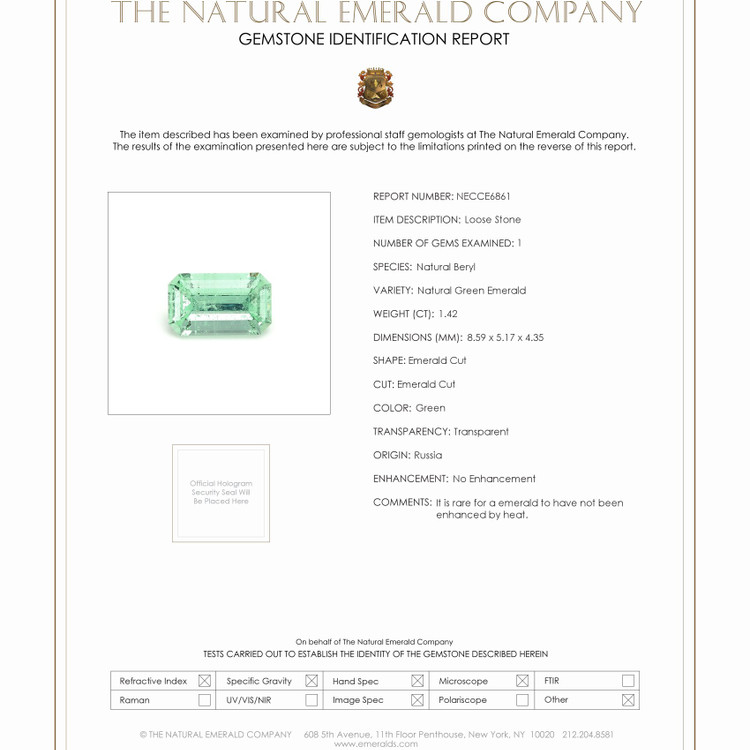 1.42 Ct. Emerald from Russia