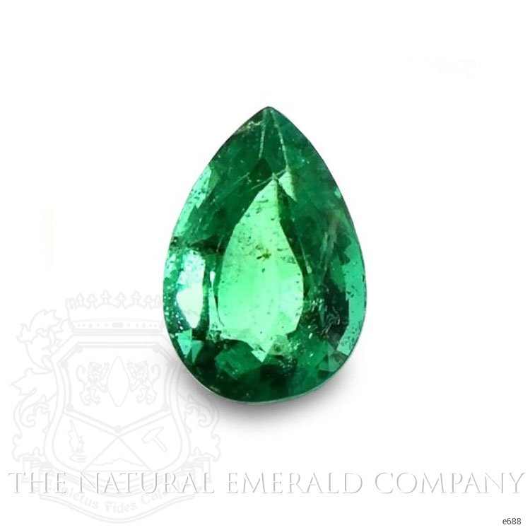 Side Stones Emerald Ring 0.41 Ct., 18K Yellow Gold