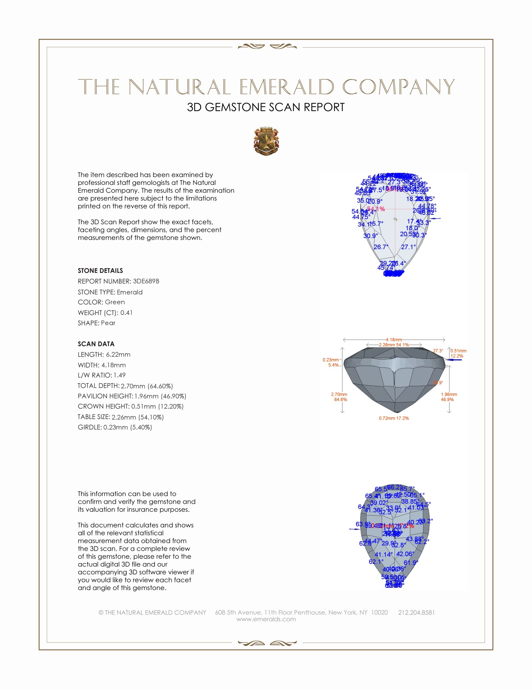 0.41 Ct. Emerald from Zambia