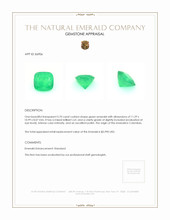 5.70 Ct. Emerald from Colombia Appraisal