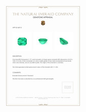 1.97 Ct. Emerald from Colombia Appraisal