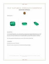 1.22 Ct. Emerald from Colombia Appraisal