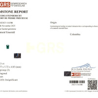 1.22 Ct. Emerald from Colombia Scan Report