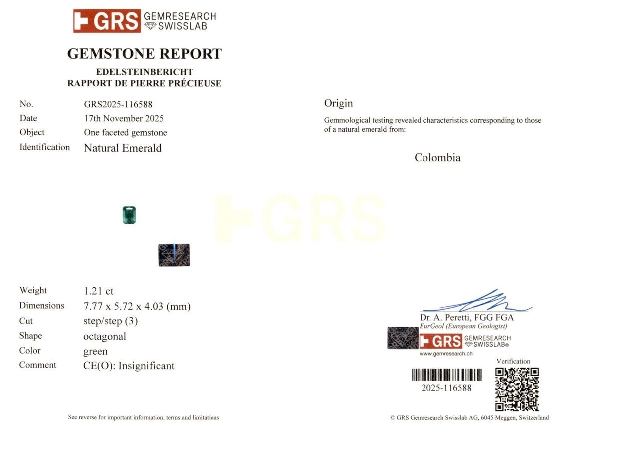 1.22 Ct. Emerald from Colombia