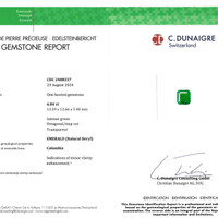 6.84 Ct. Emerald from Colombia Scan Report