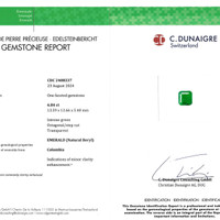 6.84 Ct. Emerald from Colombia Scan Report