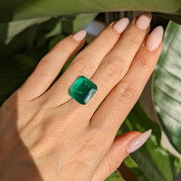 6.84 Ct. Emerald from Colombia Life Style