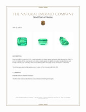 2.31 Ct. Emerald from Colombia Appraisal