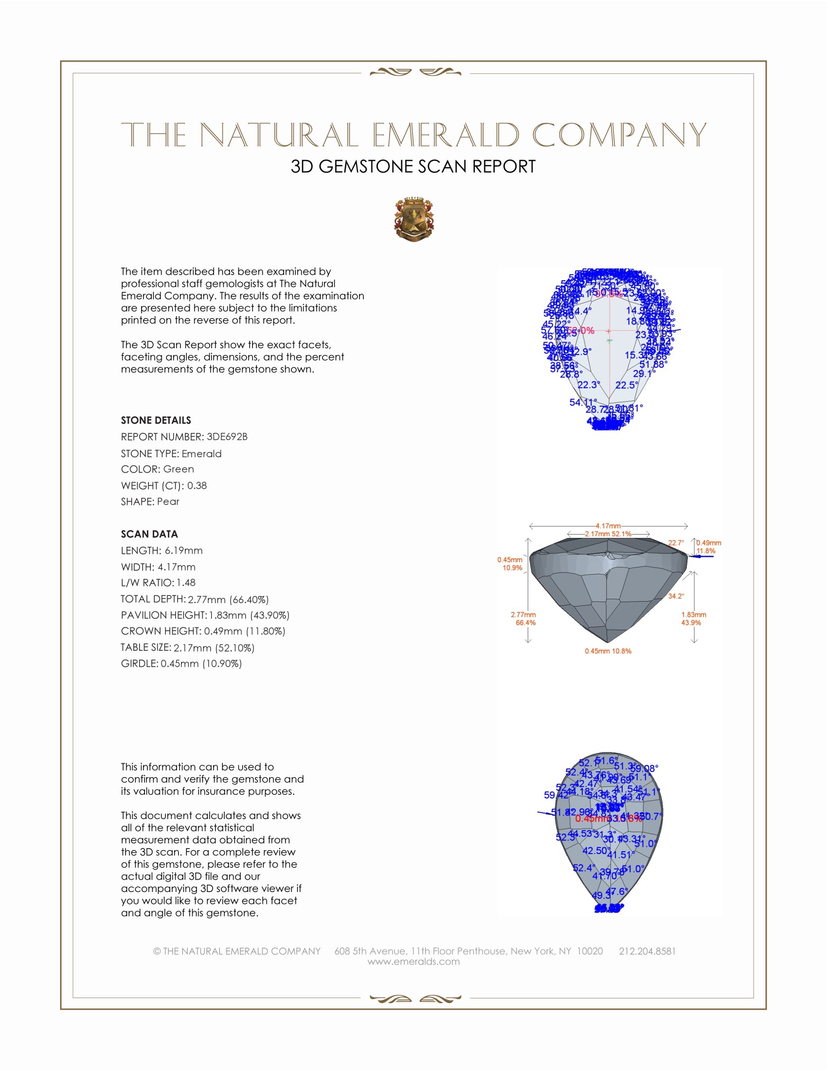 0.38 Ct. Emerald from Zambia