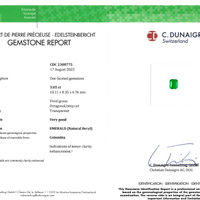 3.05 Ct. Emerald from Colombia Scan Report