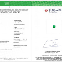 3.50 Ct. Emerald from Colombia Scan Report