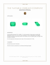 1.79 Ct. Emerald from Colombia Appraisal
