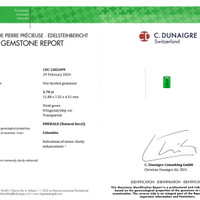 2.70 Ct. Emerald from Colombia Scan Report