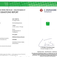 7.38 Ct. Emerald from Colombia Scan Report