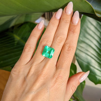 7.38 Ct. Emerald from Colombia Life Style