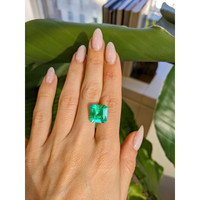 7.38 Ct. Emerald from Colombia Life Style