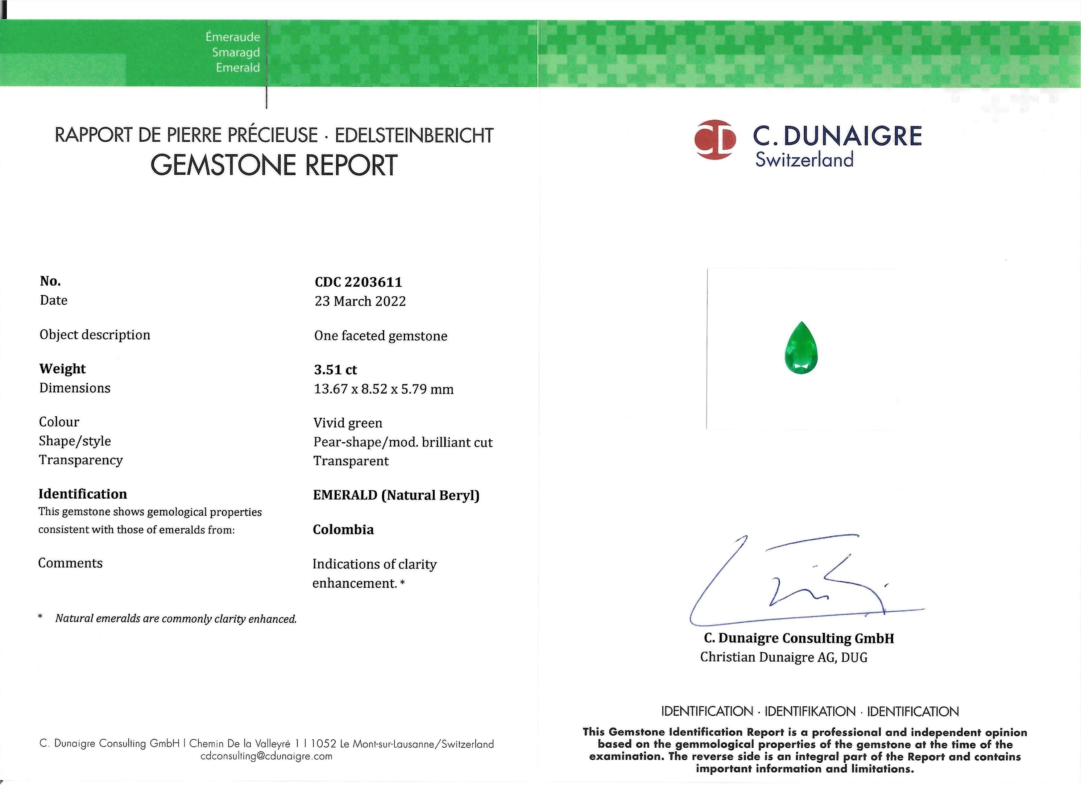 3.51 Ct. Emerald from Colombia