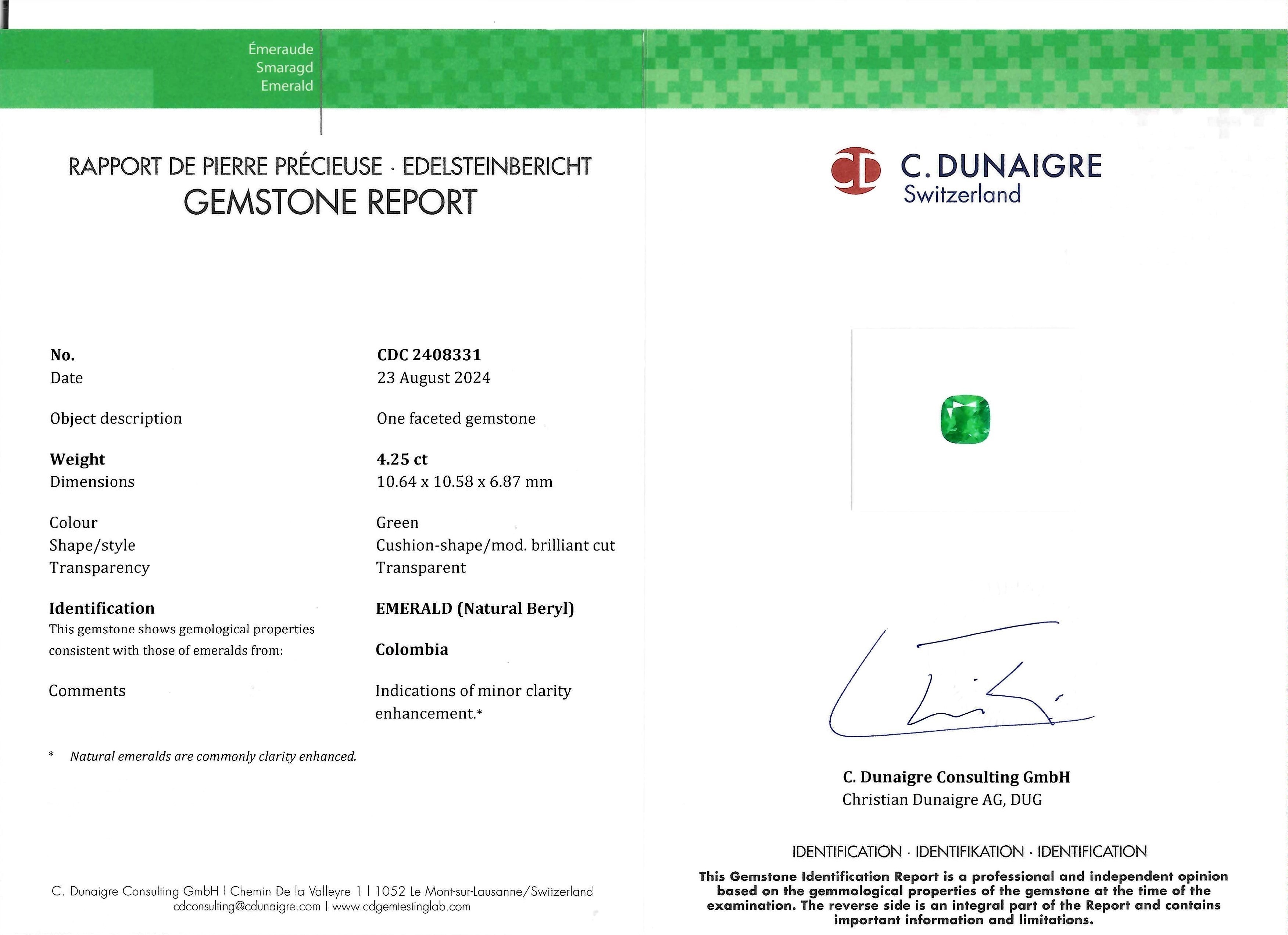 4.25 Ct. Emerald from Colombia