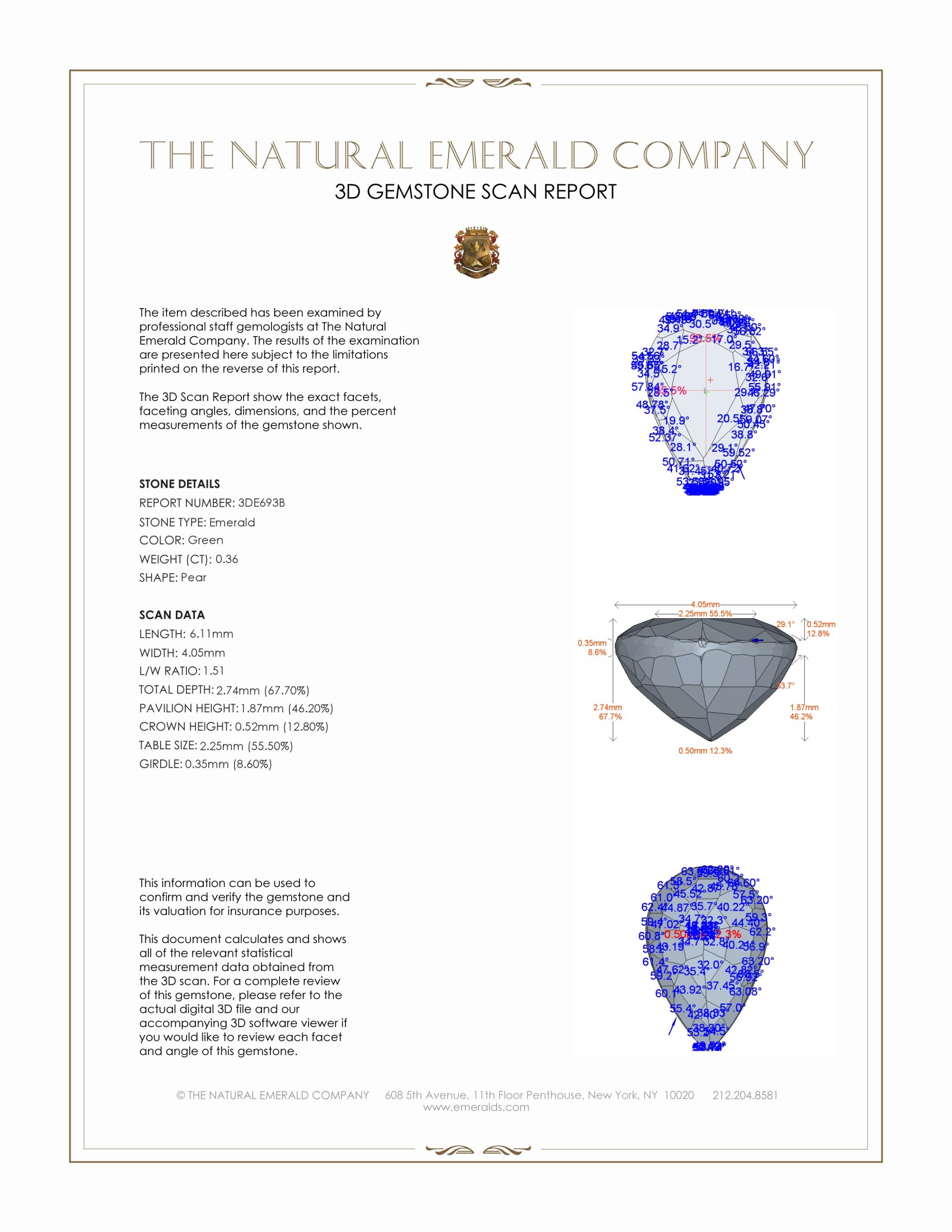 0.36 Ct. Emerald from Zambia