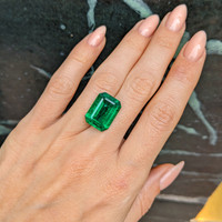 9.73 Ct. Emerald from Zambia Life Style