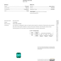 1.26 Ct. Emerald from Colombia Scan Report