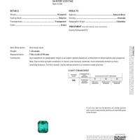 1.26 Ct. Emerald from Colombia Scan Report