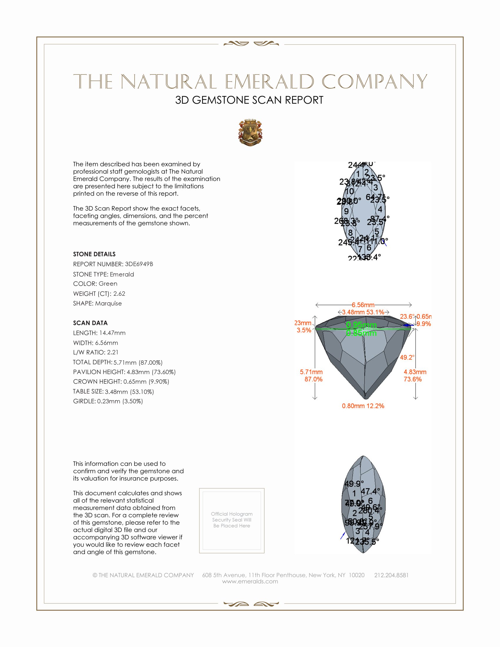 2.62 Ct. Emerald from Colombia