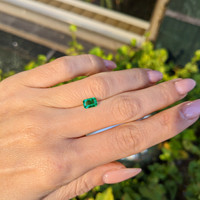 0.81 Ct. Emerald from Afghanistan Life Style