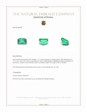 1.71 Ct. Emerald from Zambia Appraisal