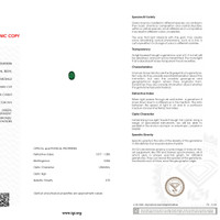 0.96 Ct. Emerald from Zambia Scan Report