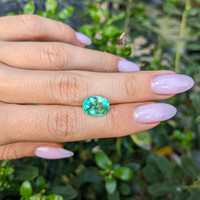 3.88 Ct. Emerald from Colombia Life Style