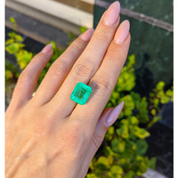 8.72 Ct. Emerald from Colombia Life Style