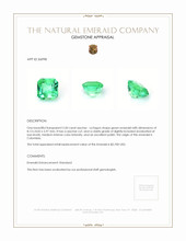 2.50 Ct. Emerald from Colombia Appraisal