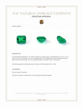 1.30 Ct. Emerald from Colombia Appraisal