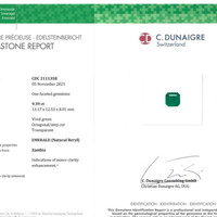 9.39 Ct. Emerald from Zambia Scan Report