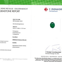 18.55 Ct. Emerald from Zambia Scan Report