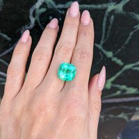 9.93 Ct. Emerald from Colombia Life Style