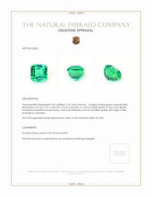 2.55 Ct. Emerald from Colombia Appraisal