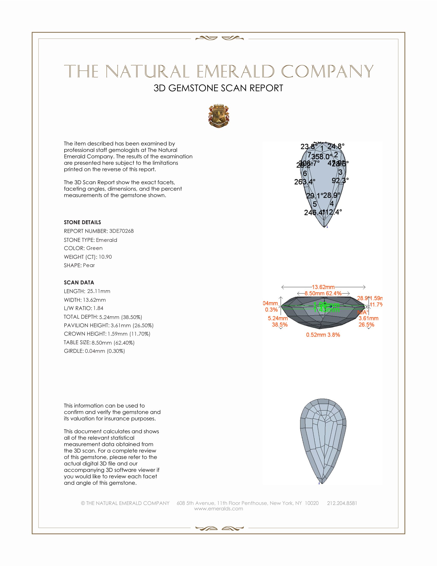 10.90 Ct. Emerald from Colombia