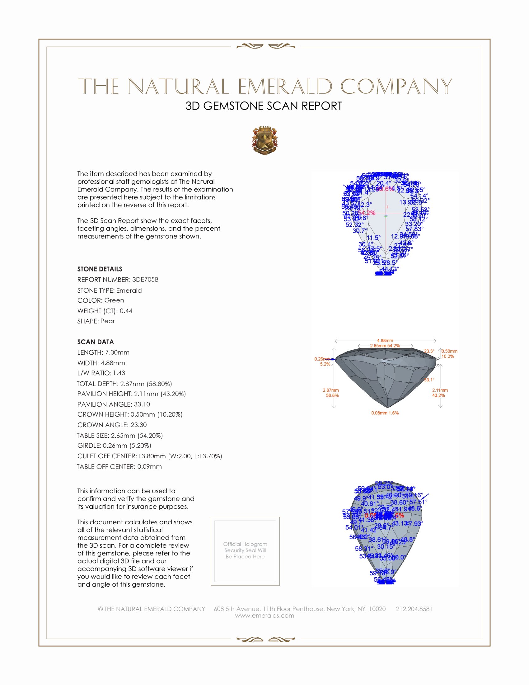 0.44 Ct. Emerald from Zambia