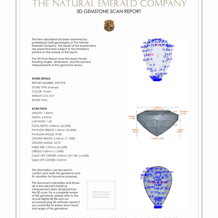 0.57 Ct. Emerald from Zambia