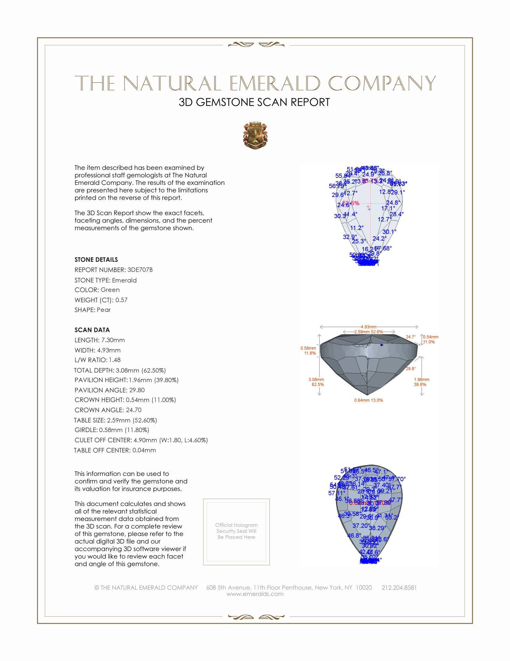 0.57 Ct. Emerald from Zambia