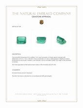 3.47 Ct. Emerald from Zambia Appraisal